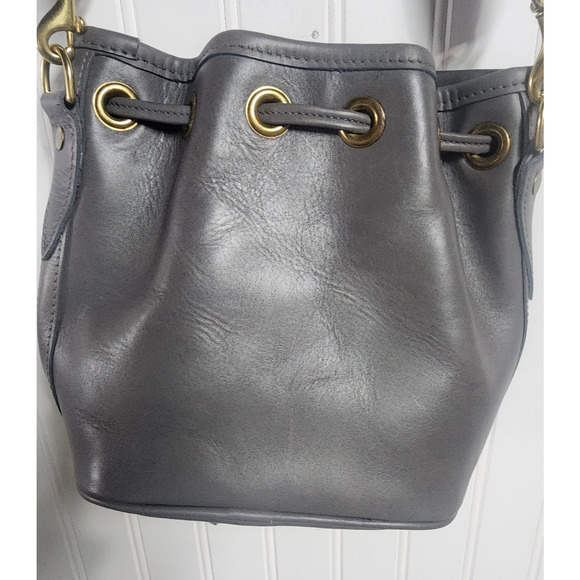 Gray Leather Tote Bag - Picture 3 of 11